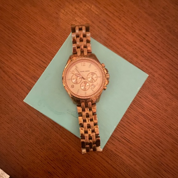 Rose Gold Michael Kors Diamond Watch - Picture 2 of 4